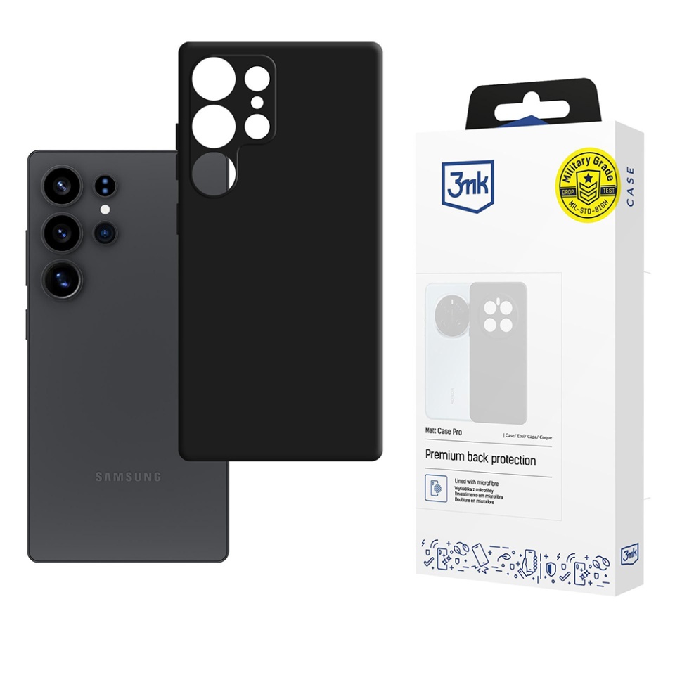 Husa pentru Samsung Galaxy S25 Ultra, 3mk Matt Case, Negru
