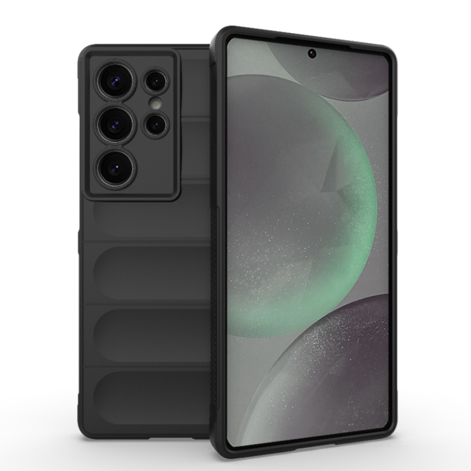 Husa pentru Samsung Galaxy S25 Ultra eleganta, din silicon mat, SKDR Vogue - Negru