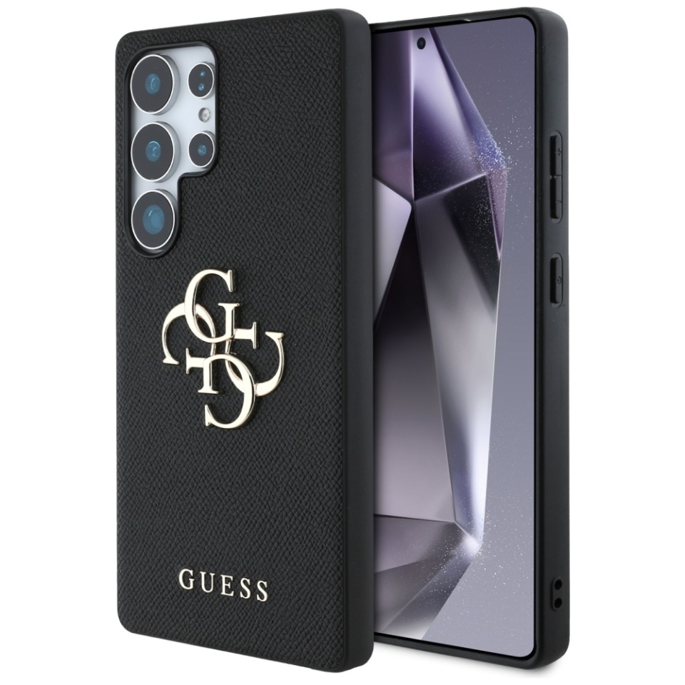 Husa pentru Samsung Galaxy S25 Ultra, Guess, Hardcase Grained Big and Classic, Negru