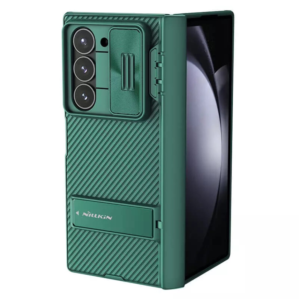 Husa pentru Samsung Galaxy Z Fold6 cu inel magnetic si protectie camera Nillkin CamShield - Verde