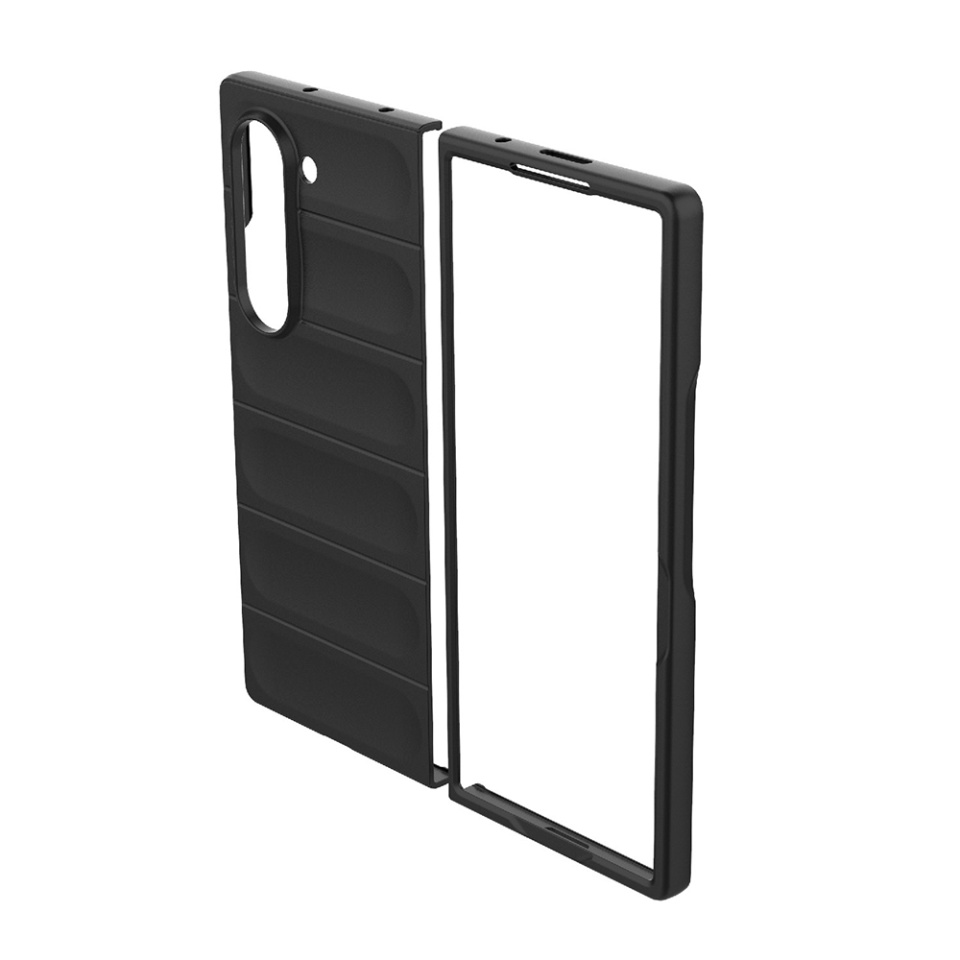 Husa pentru Samsung Galaxy Z Fold6 eleganta, din silicon mat, SKDR Vogue - Rosu - 2 | YEO