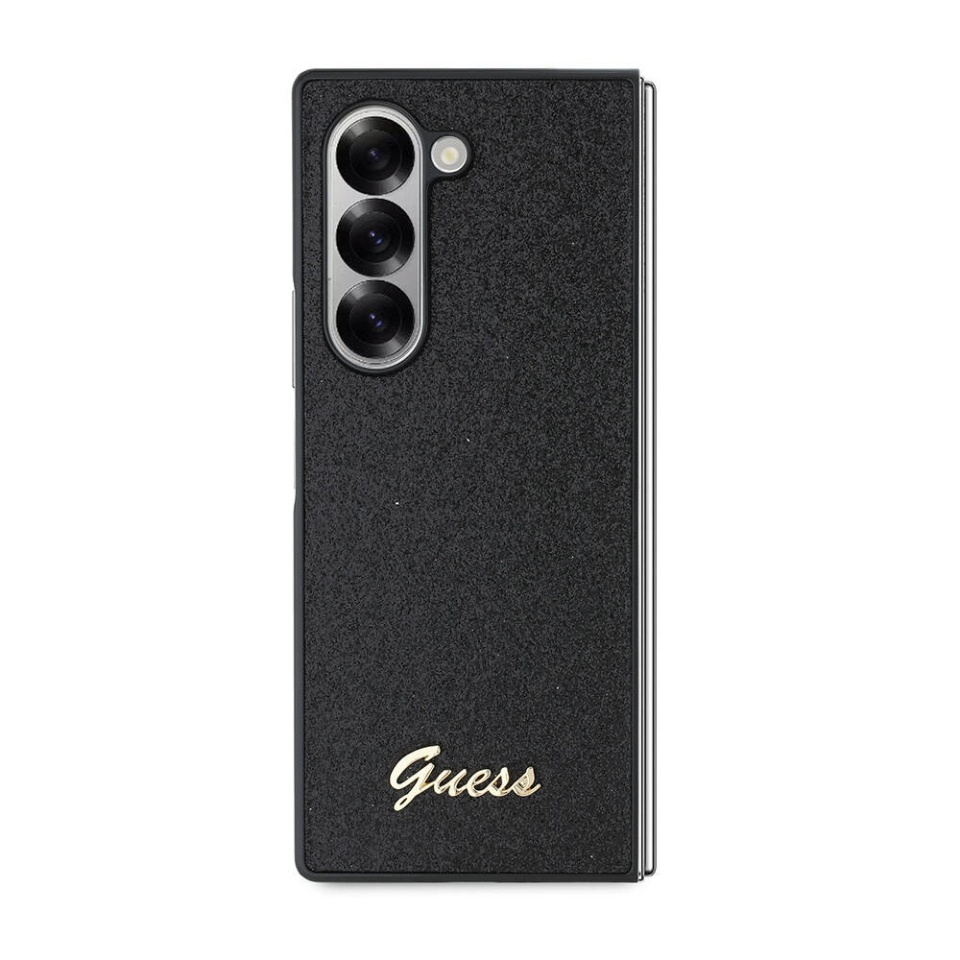 Husa pentru Samsung Galaxy Z Fold6, Glitter Script, Guess, Negru - 1 | YEO
