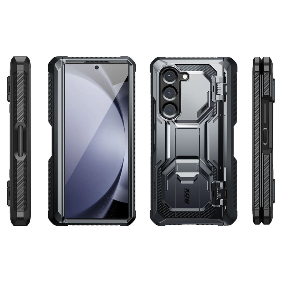 Husa pentru Samsung Galaxy Z Fold6, Kickstand, AntiSock, I-Blason Armorbox - Negru - 2 | YEO