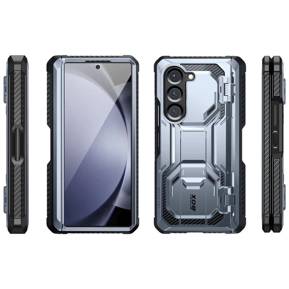 Husa pentru Samsung Galaxy Z Fold6, Kickstand, AntiSock, I-Blason Armorbox - Albastru - 2 | YEO