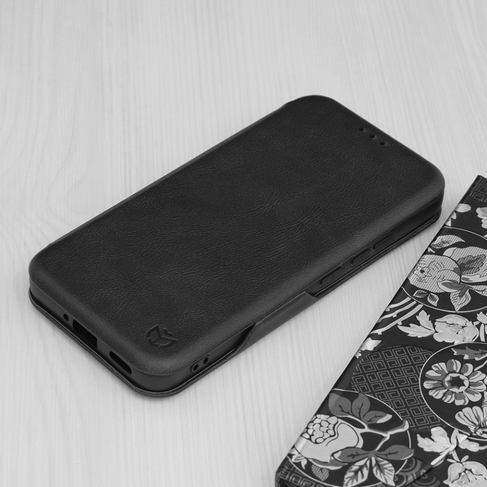 Husa pentru Xiaomi 13, SKYDDAR INNOVATION, Safe Wallet tip carte din Piele Ecologica, Suport Carduri, Inchidere Magnetica, Negru, set cu sticker - 3 | YEO