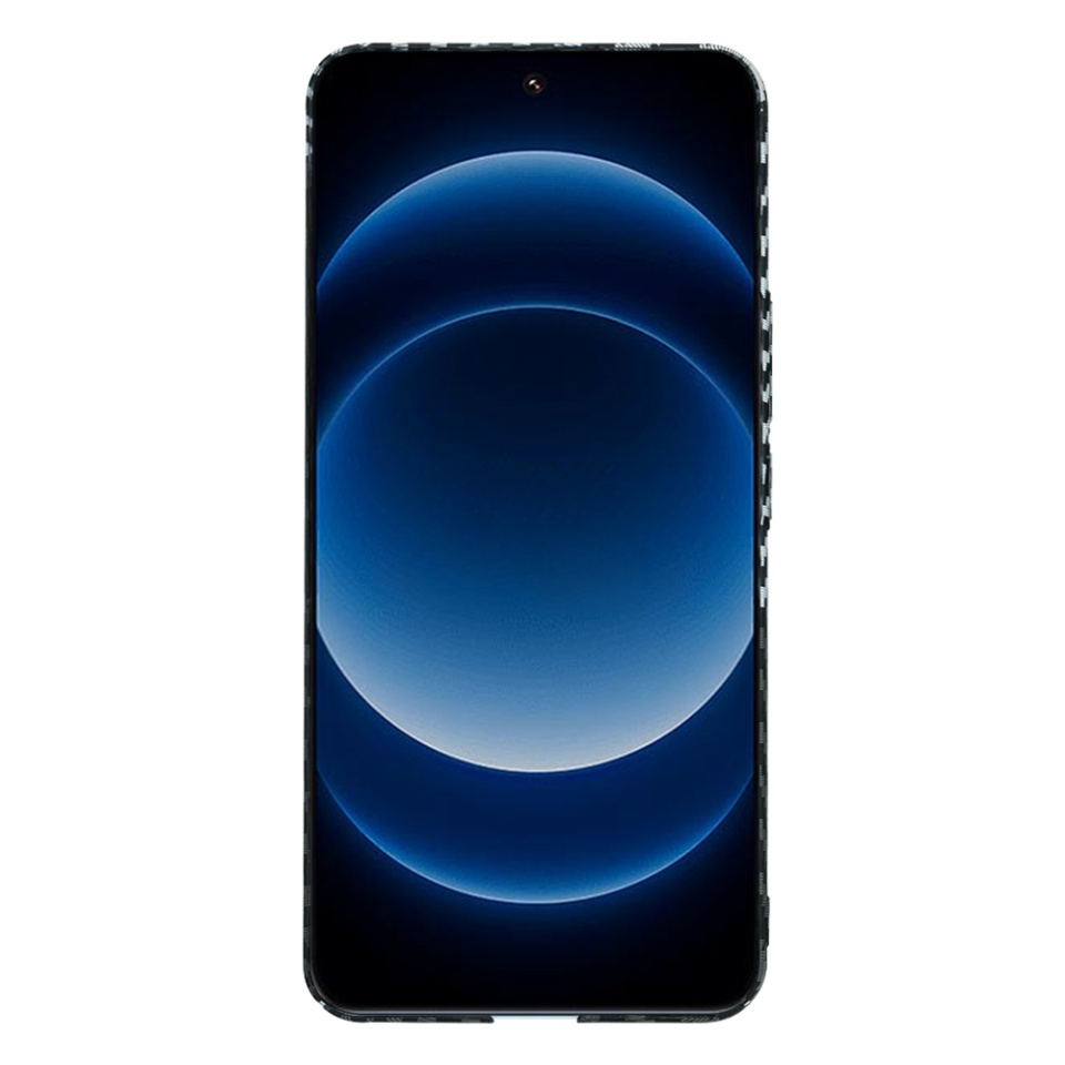 Husa pentru Xiaomi 14 Ultra, SKYDDAR INNOVATION, textura carbon, Carbonite FiberShell, set cu sticker, Gri, - 1 | YEO
