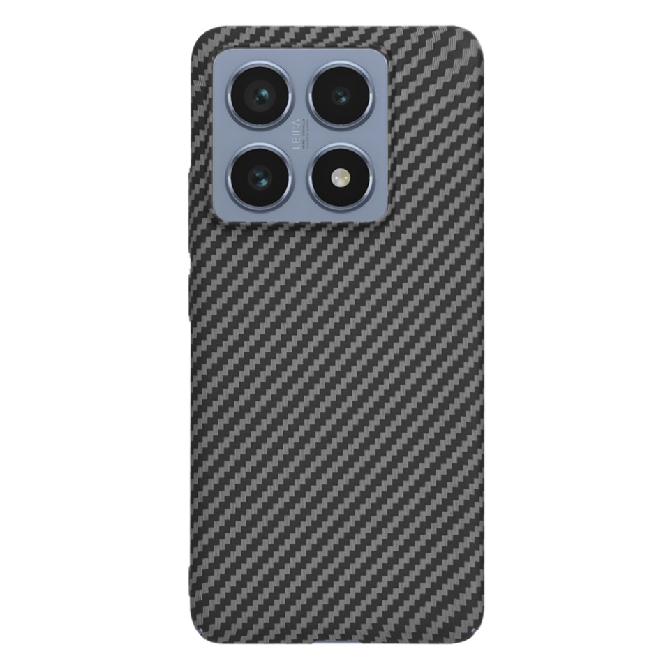 Husa pentru Xiaomi 14T Pro, Finisaj Premium cu Textura de Carbon, Design Elegant, SKDR CarbonFlex - Negru - 2 | YEO