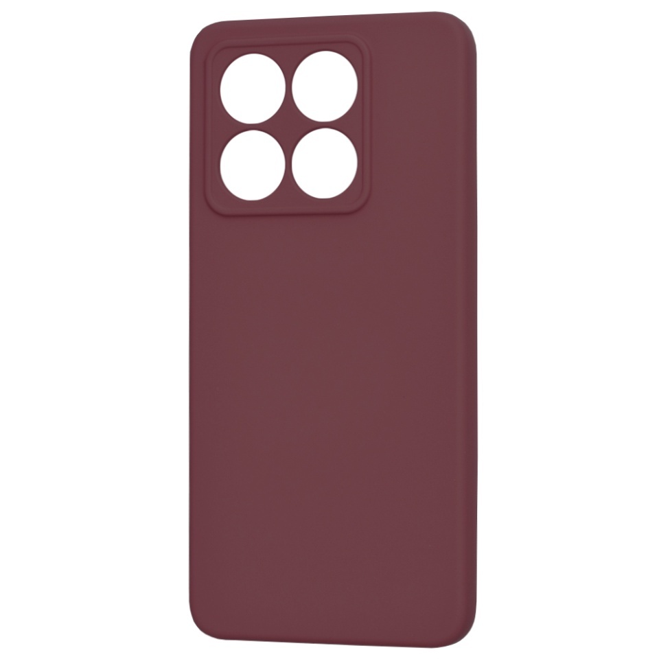 Husa pentru Xiaomi 14T, SKYDDAR INNOVATION, din Silicon Catifelat, SoftElegance, set cu sticker, Bordo - 3 | YEO