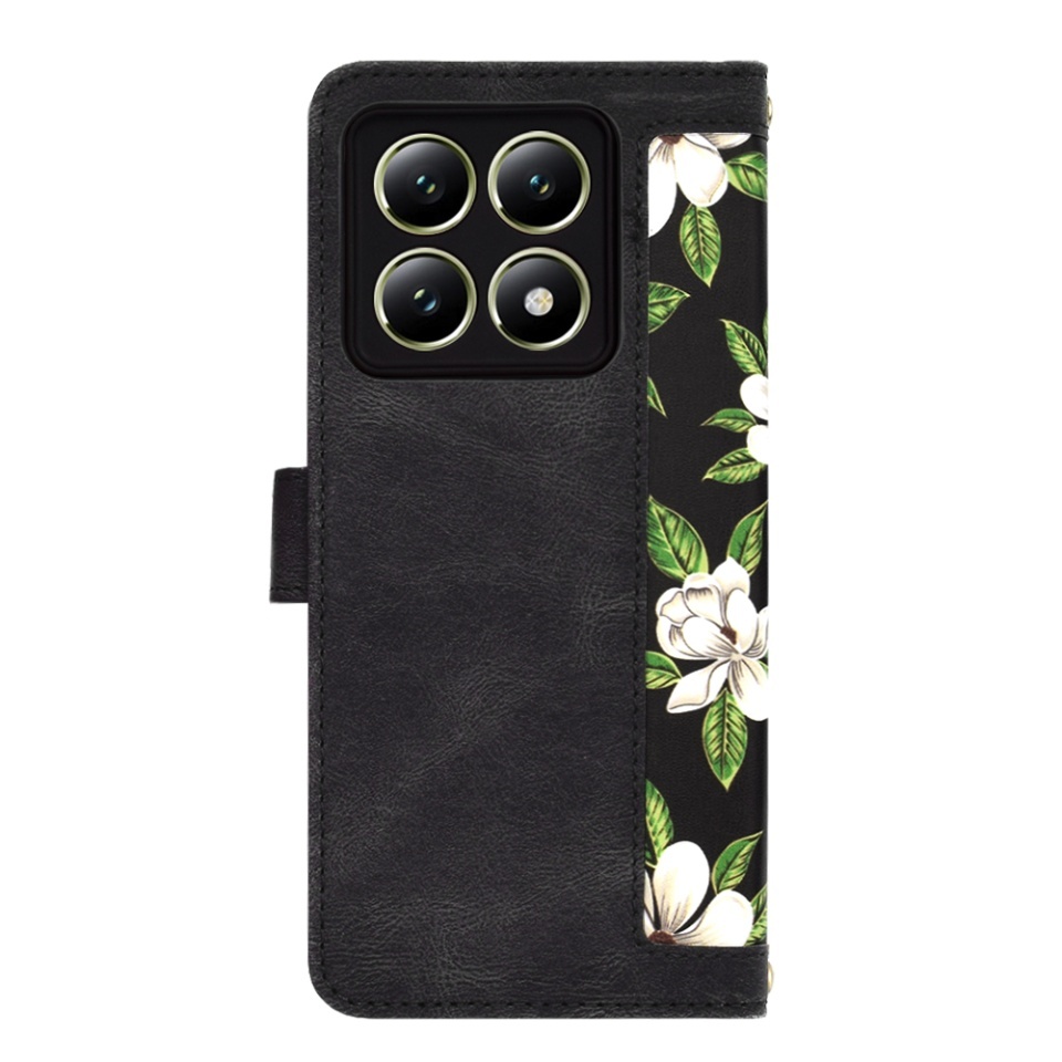 Husa pentru Xiaomi 14T, SKYDDAR INNOVATION, Flipcraft din Piele Ecologică, Stand Integrat, Buzunare pentru Carduri, set cu sticker, Negru - 2 | YEO