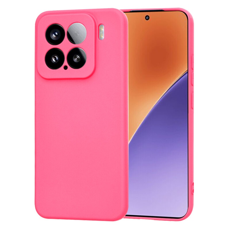 Husa pentru Xiaomi 15 din Silicon Catifelat, Protectie Premium, Skyddar SoftElegance - Fucsia