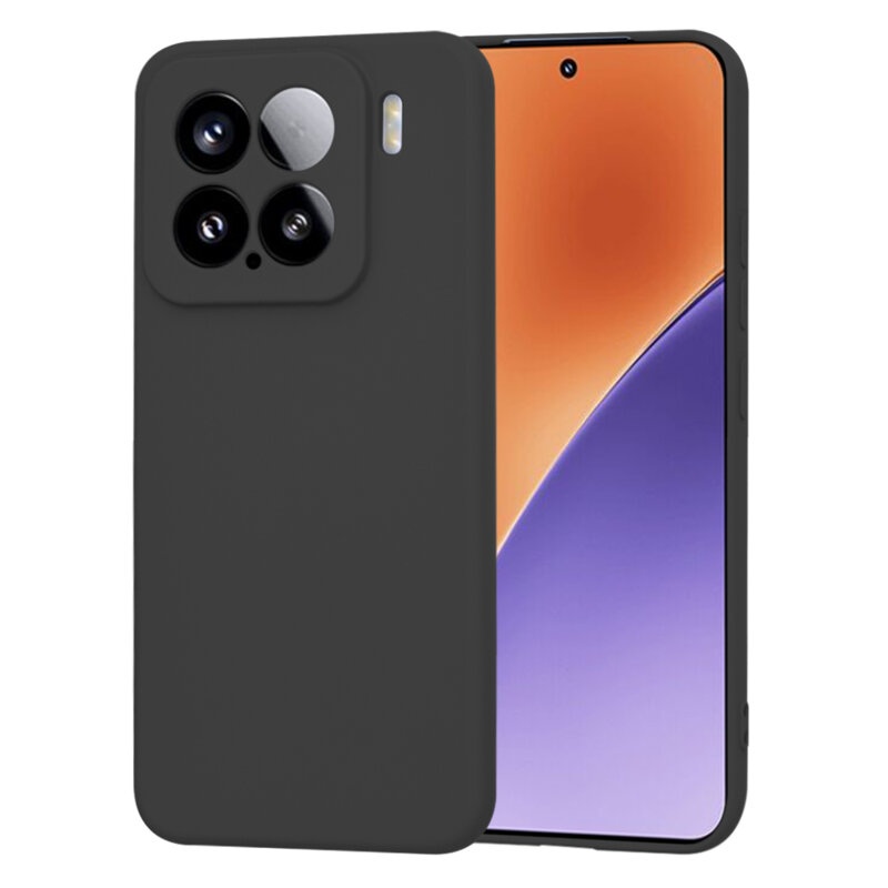 Husa pentru Xiaomi 15 din Silicon Catifelat, Protectie Premium, Skyddar SoftElegance - Negru