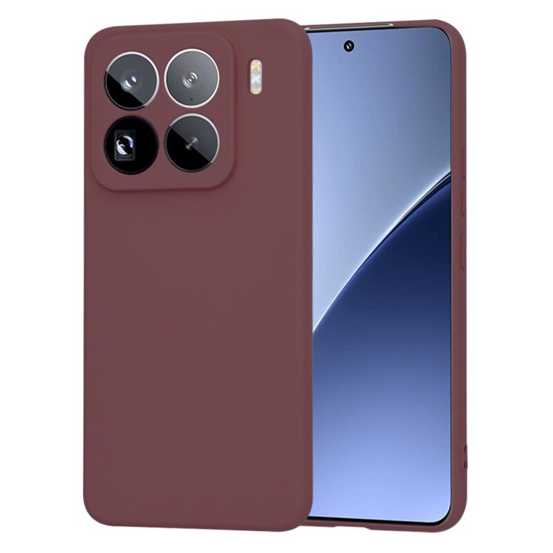 Husa pentru Xiaomi 15 Pro din Silicon Catifelat, Protectie Premium, Skyddar SoftElegance - Bordo