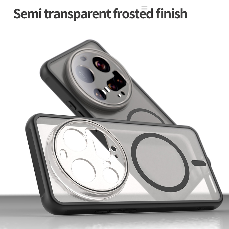 Husa pentru Xiaomi 15 Ultra, SKYDDAR INNOVATION, HaloFrost MagSafe II, Antisoc, set cu sticker, Negru - 3 | YEO