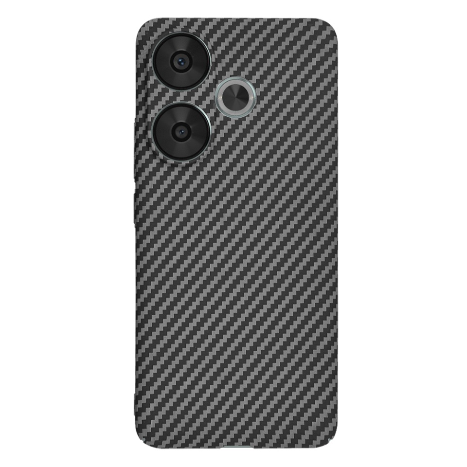 Husa pentru Xiaomi Poco F6, Finisaj Premium cu Textura de Carbon, Design Elegant, SKDR CarbonFlex - Negru - 2 | YEO