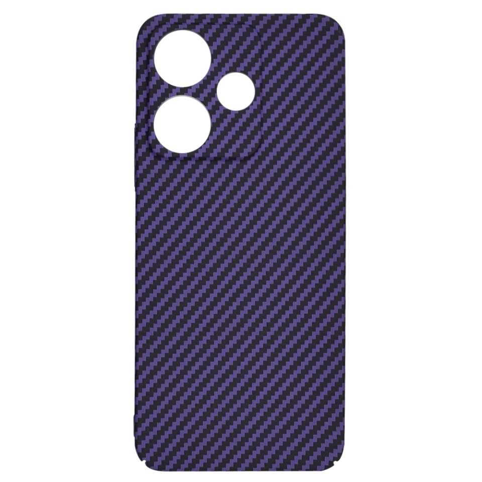 Husa pentru Xiaomi Poco M6 / Redmi 13, Finisaj Premium cu Textura de Carbon, Design Elegant, SKDR CarbonFlex - Mov - 3 | YEO