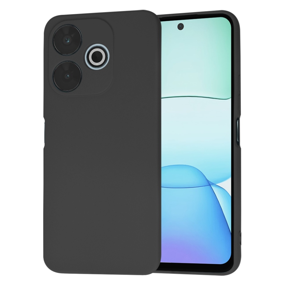 Husa pentru Xiaomi Redmi 13 / Poco M6 4G din Silicon Catifelat, Protectie Premium, Skyddar SoftElegance - Negru