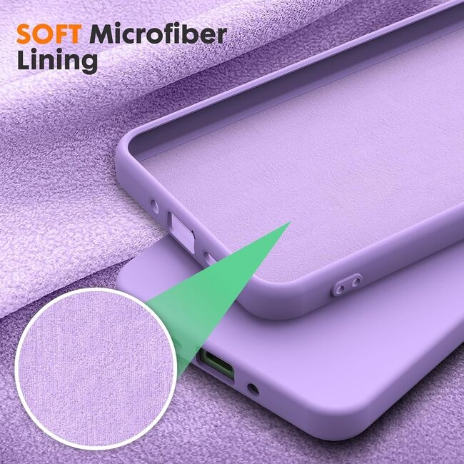 Husa pentru Xiaomi Redmi 13C 5G / Poco M6 din Silicon Catifelat, Protectie Premium, Skyddar SoftElegance - Violet - 1 | YEO