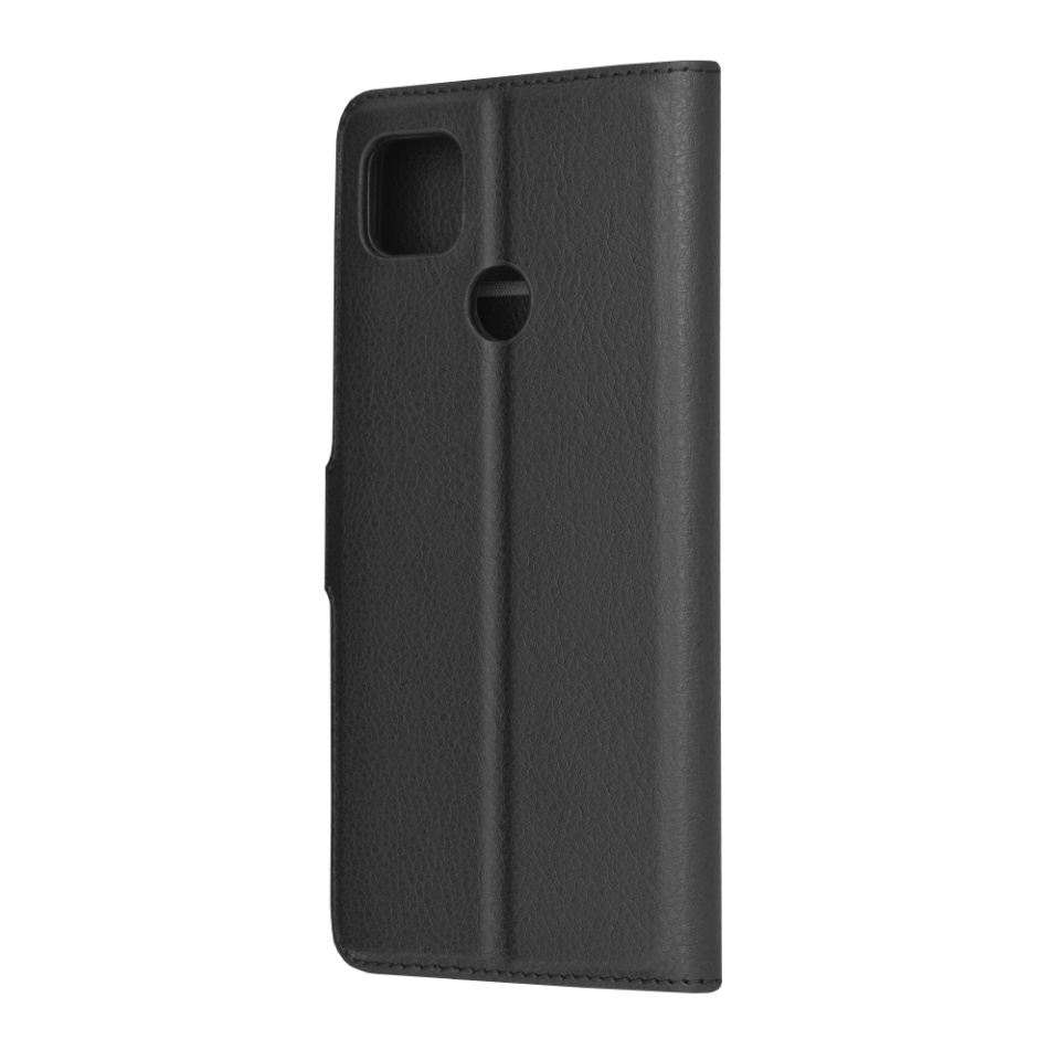 Husa pentru Xiaomi Redmi 9C NFC / Redmi 9C tip Carte, cu Portofel Interior, Finisaje Premium, SKYDDAR Leather Wallet - Negru - 3 | YEO