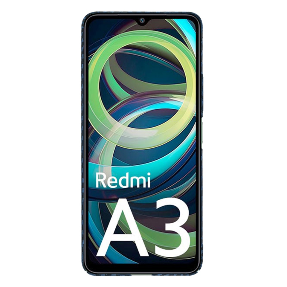 Husa pentru Xiaomi Redmi A3, Finisaj Premium cu Textura de Carbon, Design Elegant, SKDR CarbonFlex - Cyan - 1 | YEO