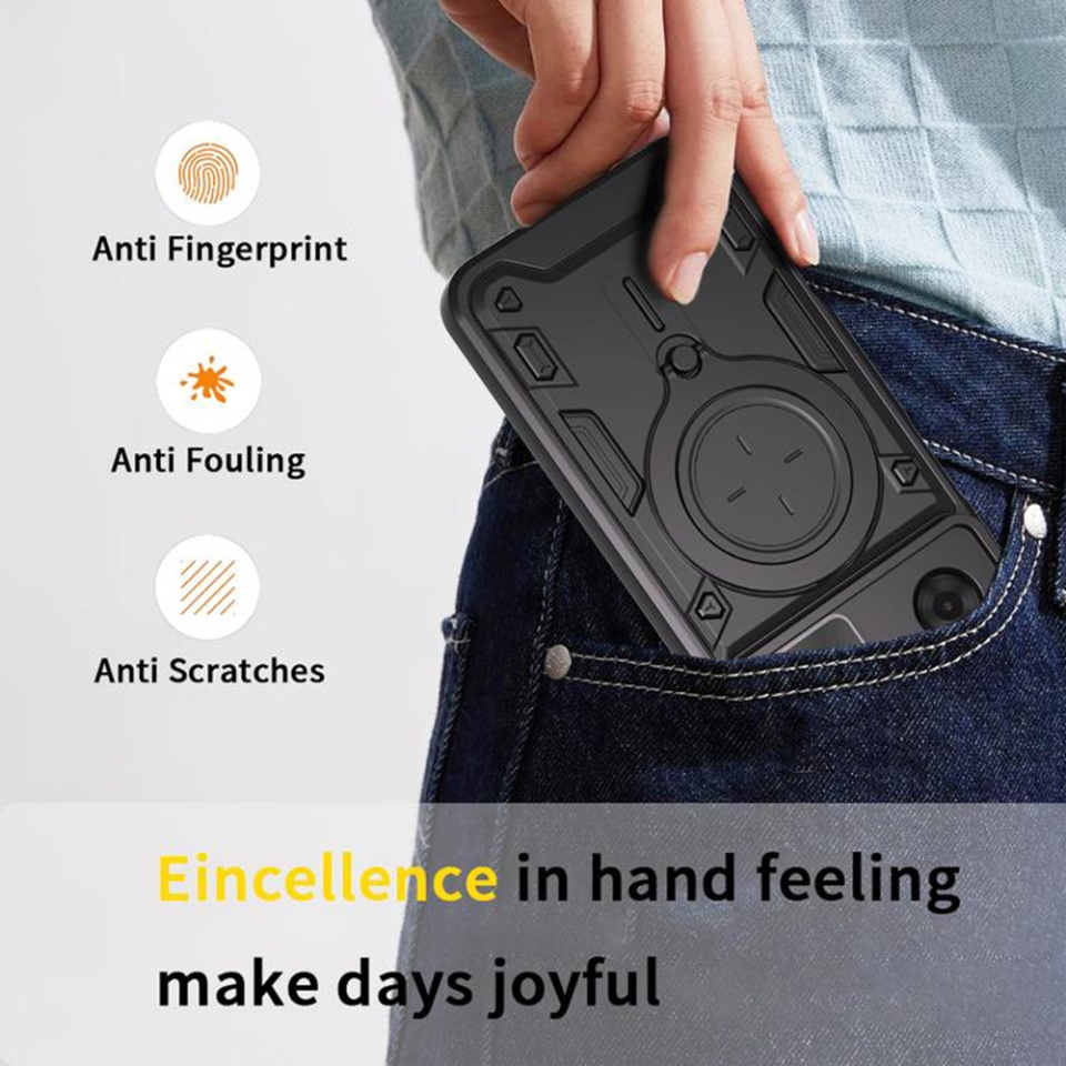 Husa pentru Xiaomi Redmi A5 4G (Standard), SKYDDAR INNOVATION, CamGuard Pro, Inel Magnetic, Protectie Camera, set cu sticker, Albastru - 3