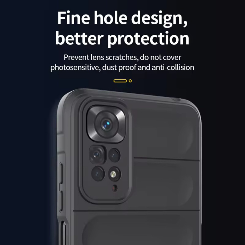 Husa pentru Xiaomi Redmi Note 11 / Redmi Note 11S, SKYDDAR INNOVATION, Magic Shield, din Silicon Mat, set cu sticker, Negru - 1 | YEO