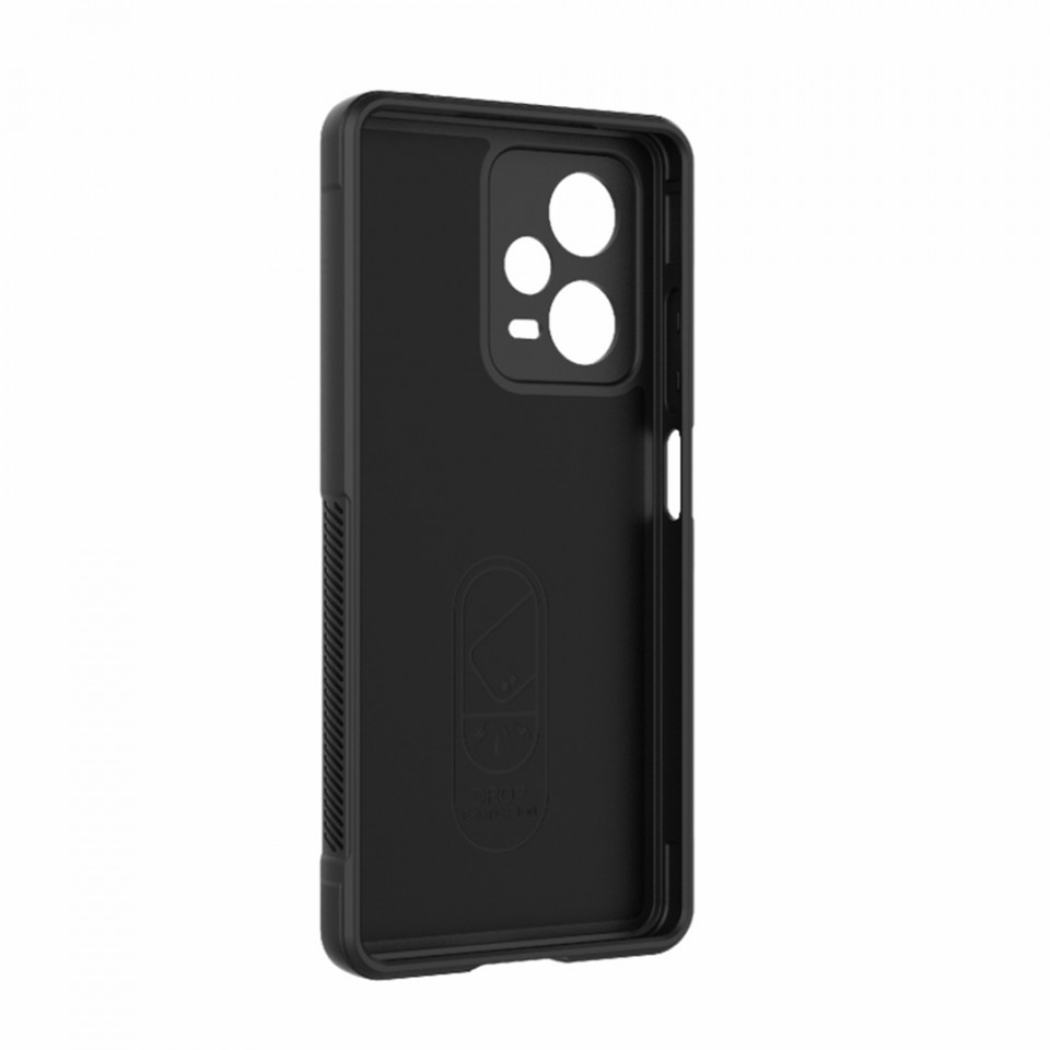 Husa pentru Xiaomi Redmi Note 12 Pro 5G eleganta, din silicon mat, SKDR Vogue - Negru - 3 | YEO