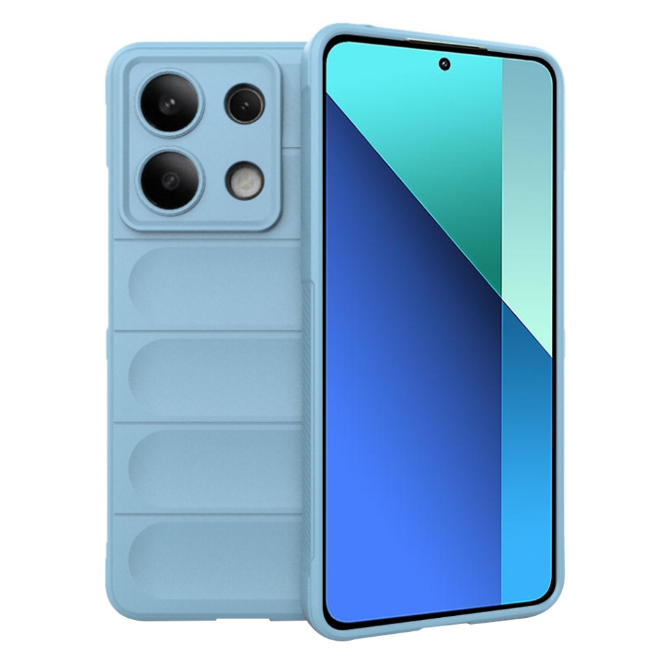 Husa pentru Xiaomi Redmi Note 13 4G, SKYDDAR INNOVATION, Magic Shield, din Silicon Mat, set cu sticker, Bleu