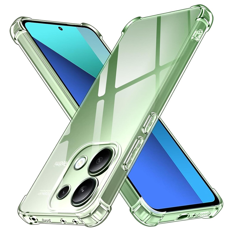 Husa pentru Xiaomi Redmi Note 13 4G , SKYDDAR INNOVATION, Shockproof Clear din Silicon Slim, Transparenta, set cu sticker