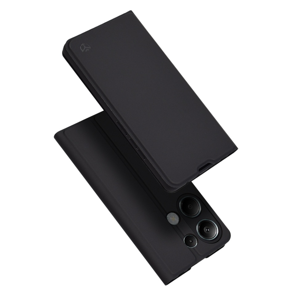Husa pentru Xiaomi Redmi Note 13 Pro 4G / Poco M6 Pro 4G, SKYDDAR INNOVATION, Magskin Book, tip Carte cu Portofel Interior, set cu sticker, Negru