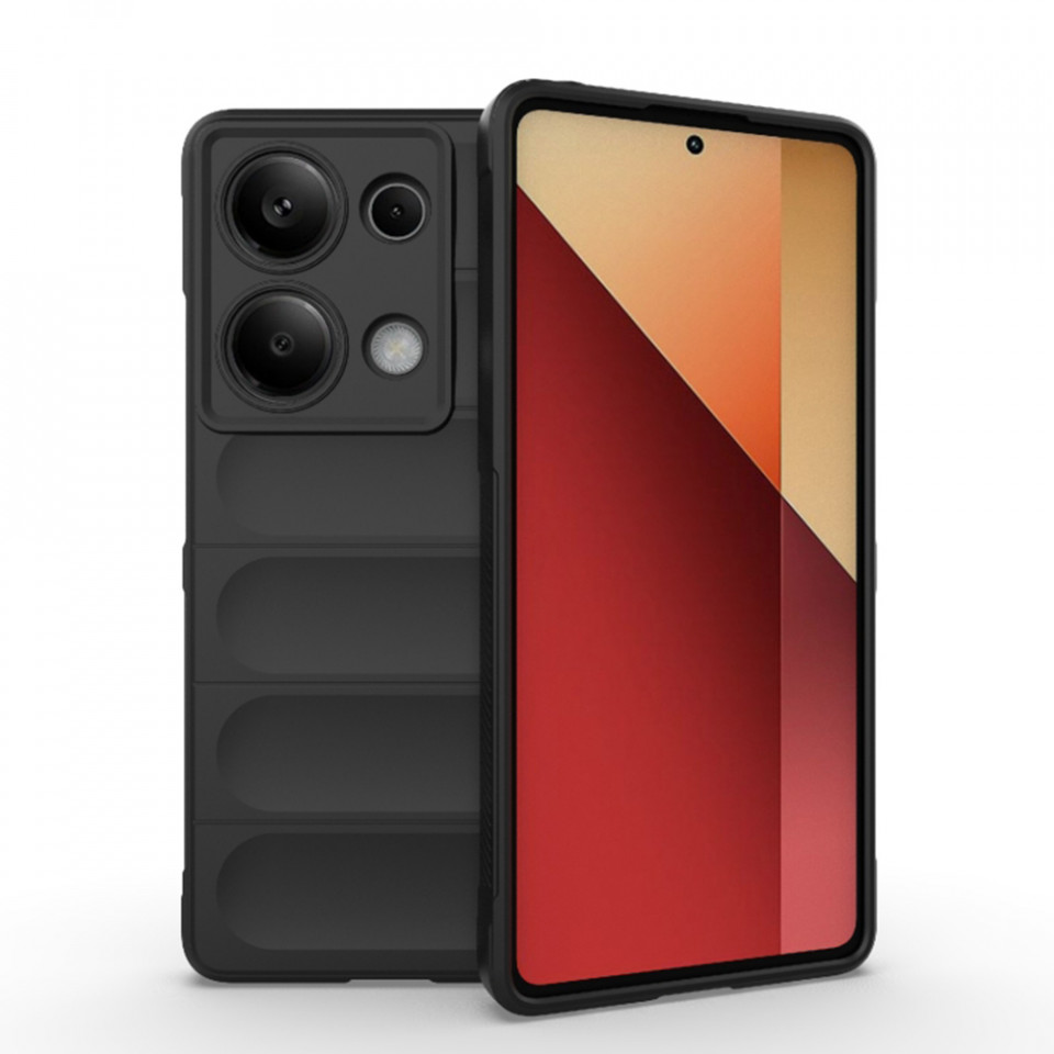 Husa pentru Xiaomi Redmi Note 13 Pro 5G / Poco X6 eleganta, din silicon mat, SKDR Vogue - Negru