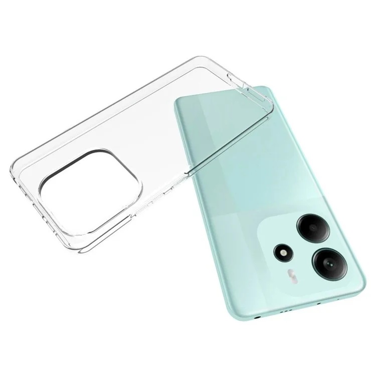 Husa pentru Xiaomi Redmi Note 14 4G (164,84 x 78,15 x 8,16mm), SKYDDAR INNOVATION, ClearGuard din silicon transparent, Transparenta, set cu sticker - 1 | YEO
