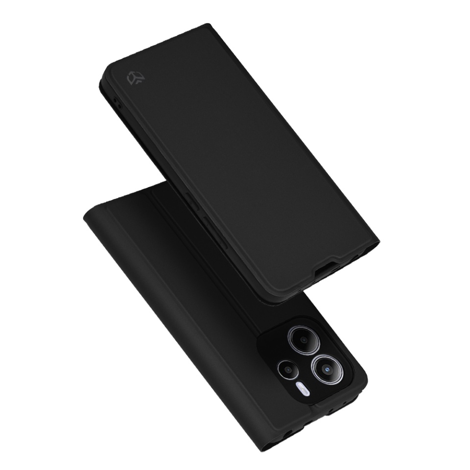 Husa pentru Xiaomi Redmi Note 14 4G (Regional), SKYDDAR INNOVATION, Magskin Book, tip Carte cu Portofel Interior, set cu sticker, Negru