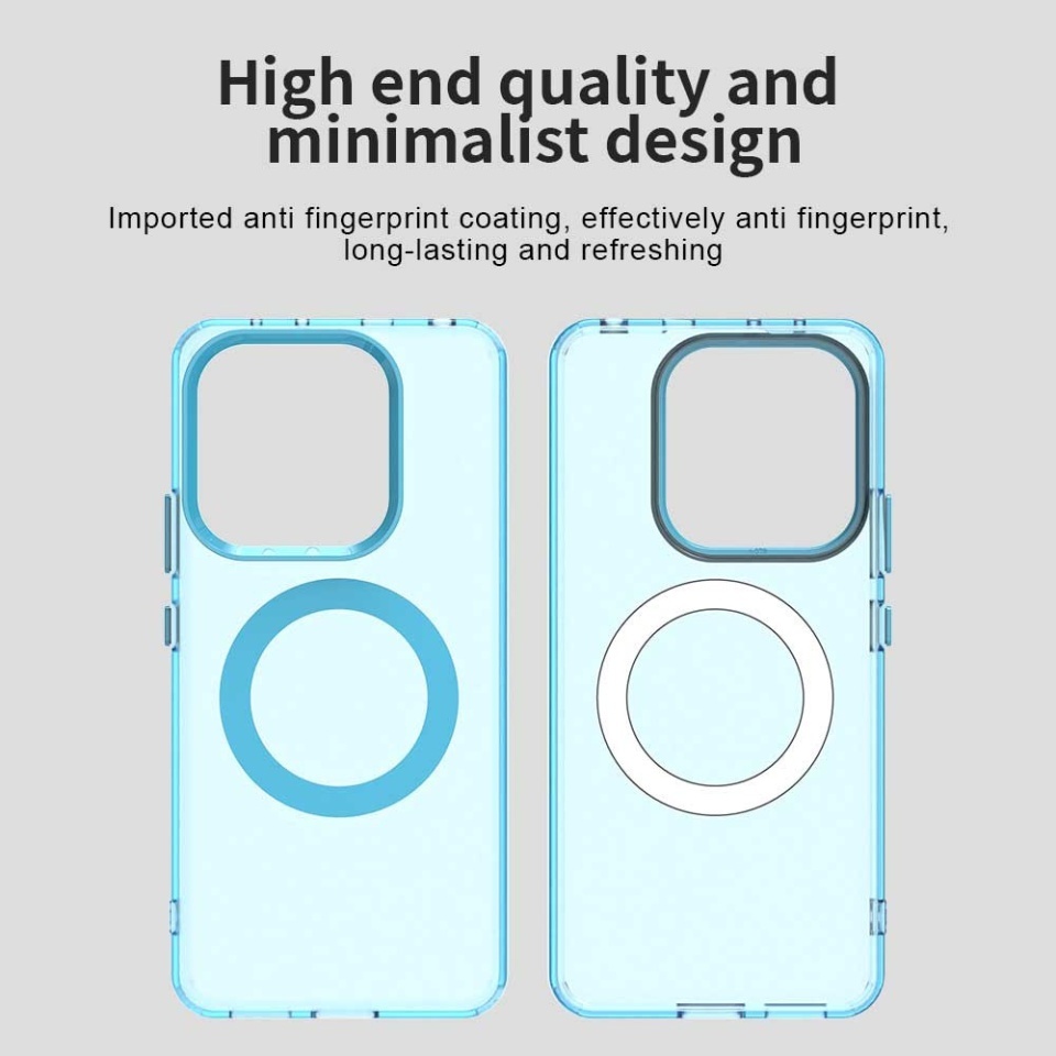 Husa pentru Xiaomi Redmi Note 14 5G, SKYDDAR INOVATION, CandyCase, Magsafe, set cu sticker, Albastru - 2 | YEO
