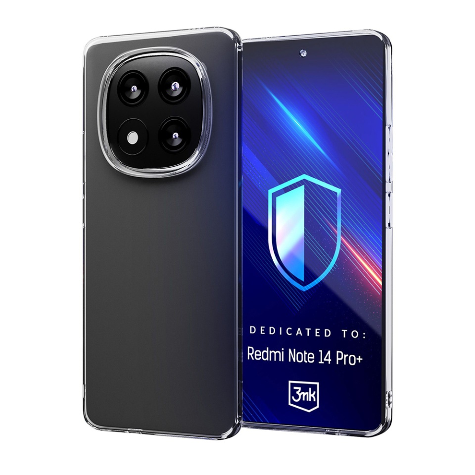 Husa pentru Xiaomi Redmi Note 14 Pro+ 5G, din silicon, 3mk Clear Case, Transparent
