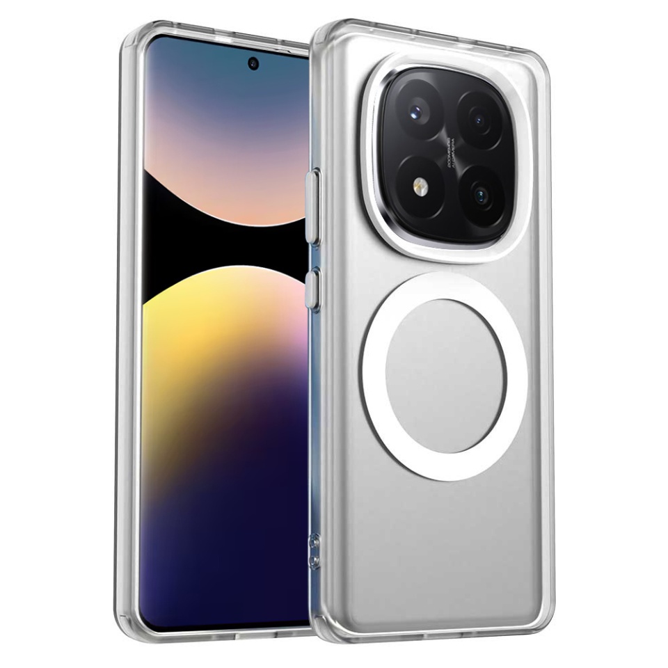 Husa pentru Xiaomi Redmi Note 14 Pro+ 5G, SKYDDAR INOVATION, CandyCase, Magsafe, set cu sticker, Alb
