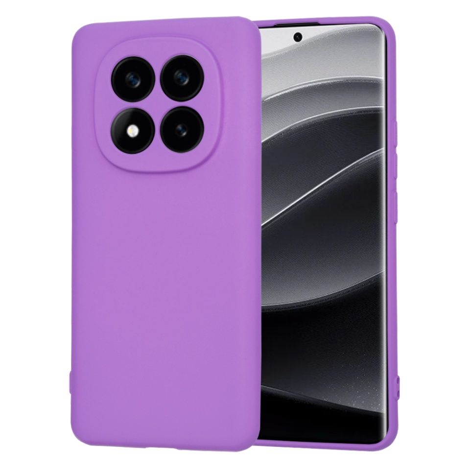 Husa pentru Xiaomi Redmi Note 14 Pro / Poco X7 din Silicon Catifelat, Protectie Premium, Skyddar SoftElegance - Mov