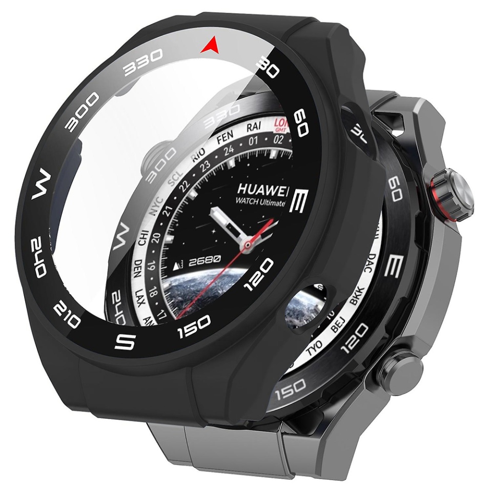 Husa Protectie 360°, Ultra-Subtire, Anti-Soc pentru Huawei Watch Ultimate, Anti-Soc Full Screen - Negru