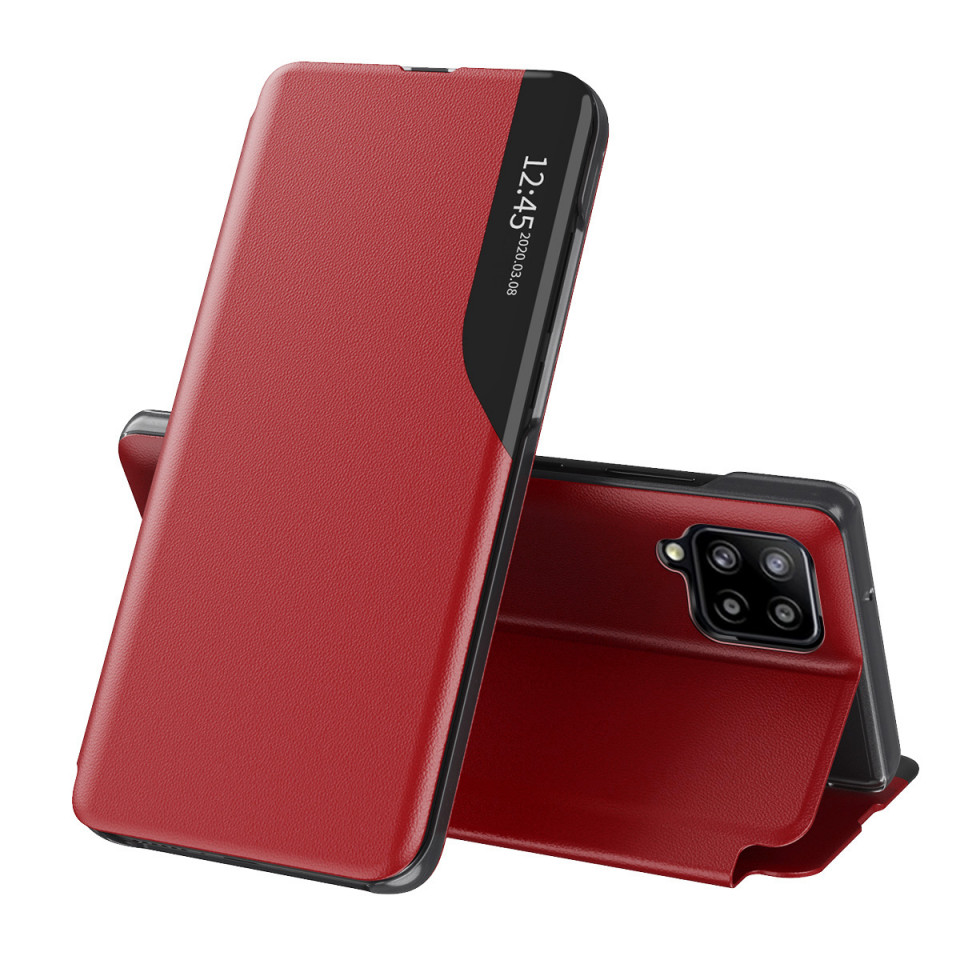 Husa Samsung Galaxy A12 tip carte, Techsuit eFold - Rosu
