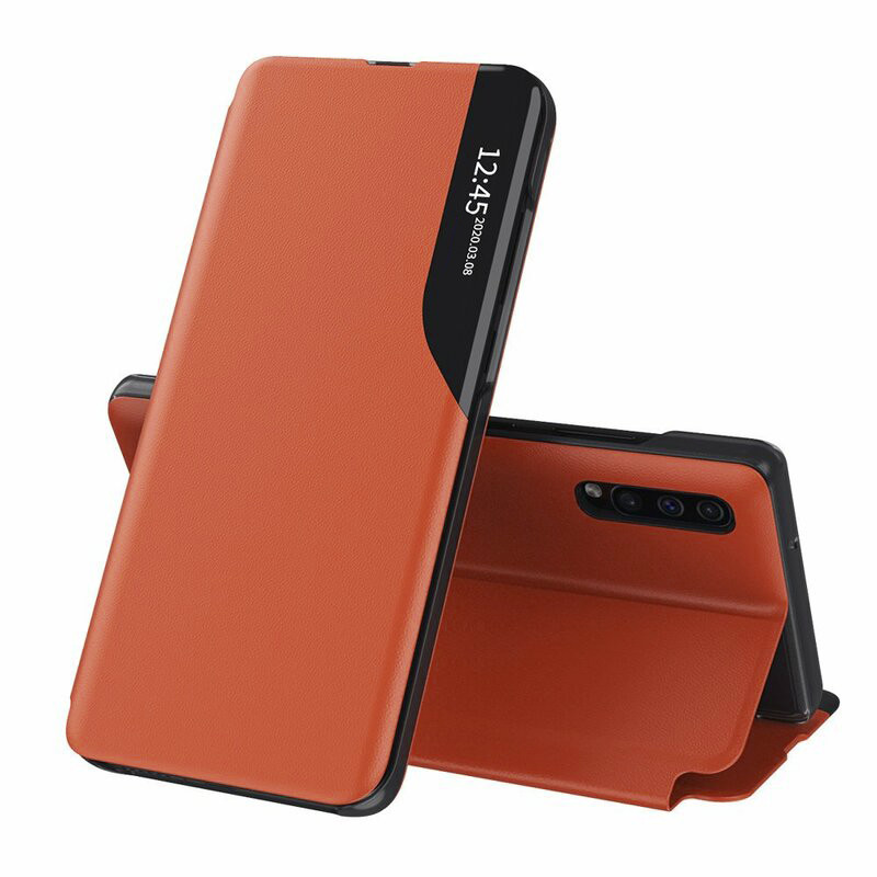 Husa Samsung Galaxy A30s / A50 / A50s tip carte, Techsuit eFold - Portocaliu