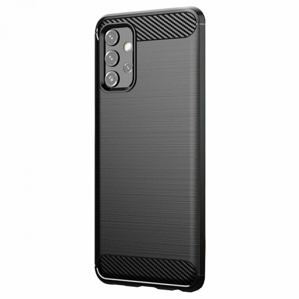 Husa Samsung Galaxy A33 5G din silicon, Slim, cu textura Fibra Carbon - Negru - 1 | YEO