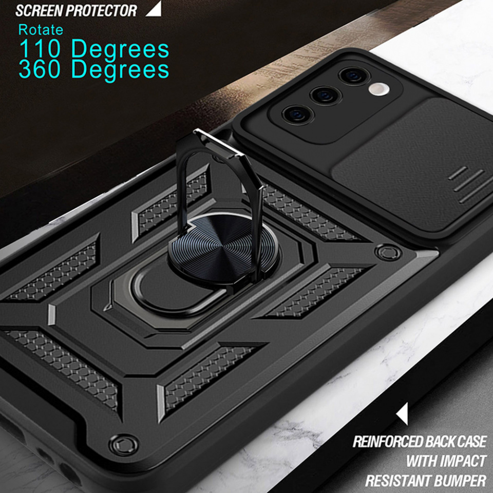 Husa Samsung Galaxy S20 FE / Galaxy S20 FE 5G cu inel magnetic si protectie camera Skyddar CamShield - Mint - 1 | YEO
