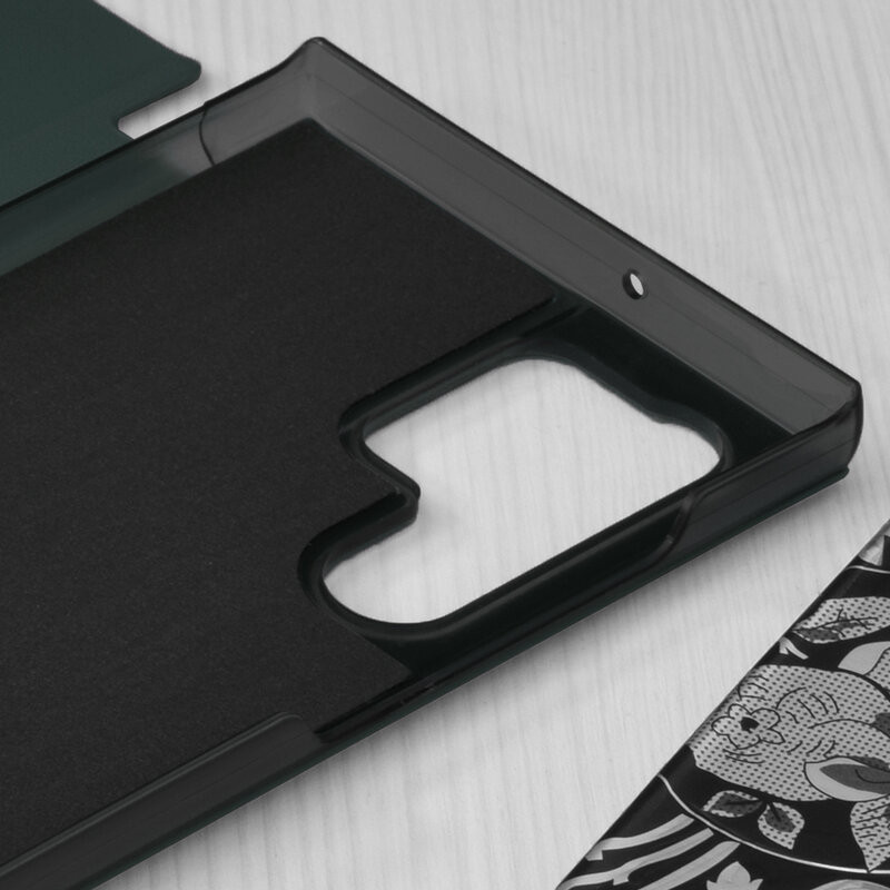 Husa Samsung Galaxy S22 Ultra tip carte, Techsuit eFold - Dark Green - 3 | YEO
