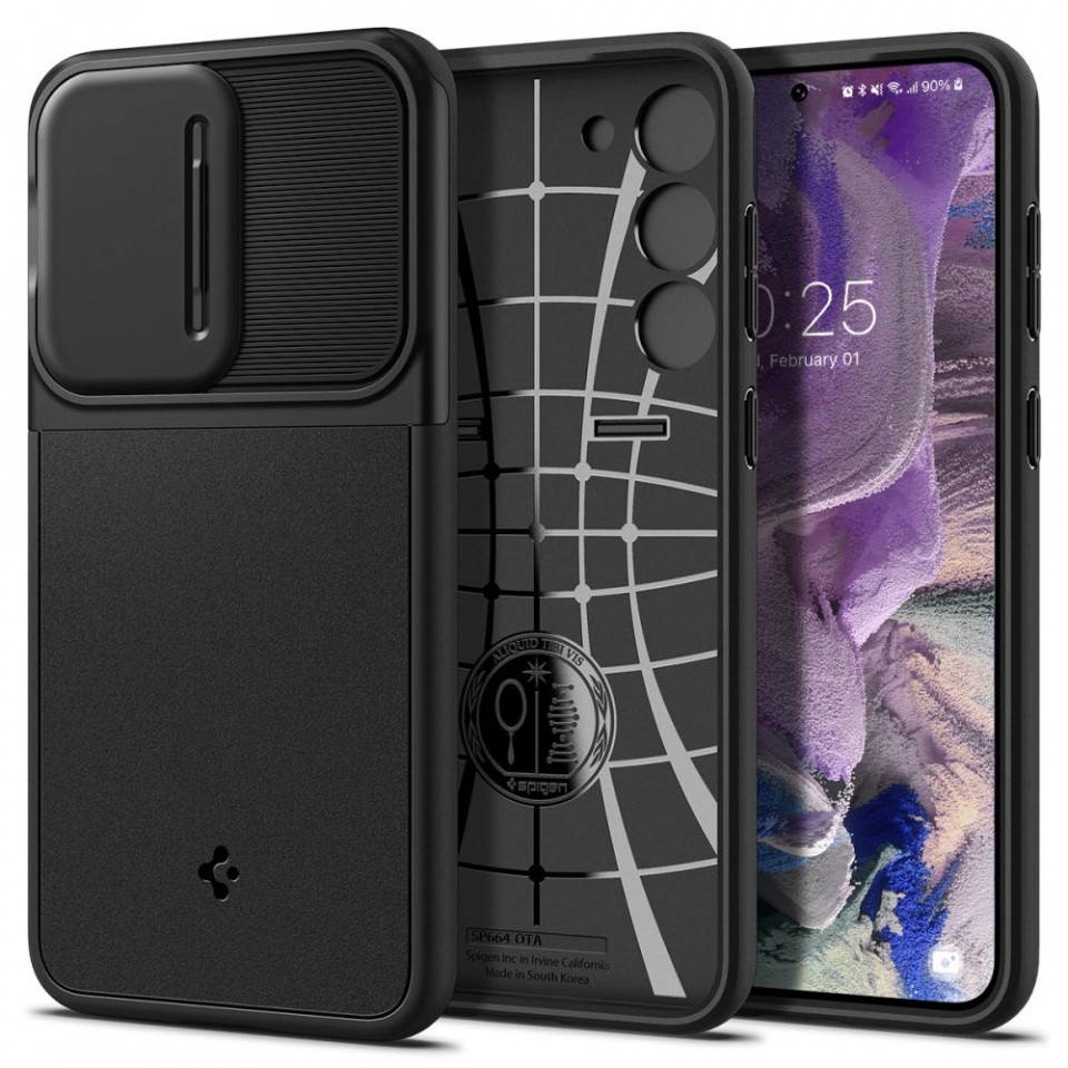 Husa Samsung Galaxy S23, Spigen Optik Armor - Negru
