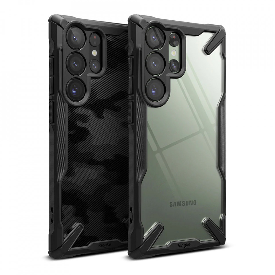 Husa Samsung Galaxy S23 Ultra Ringke Fusion X Design - Camo Negru
