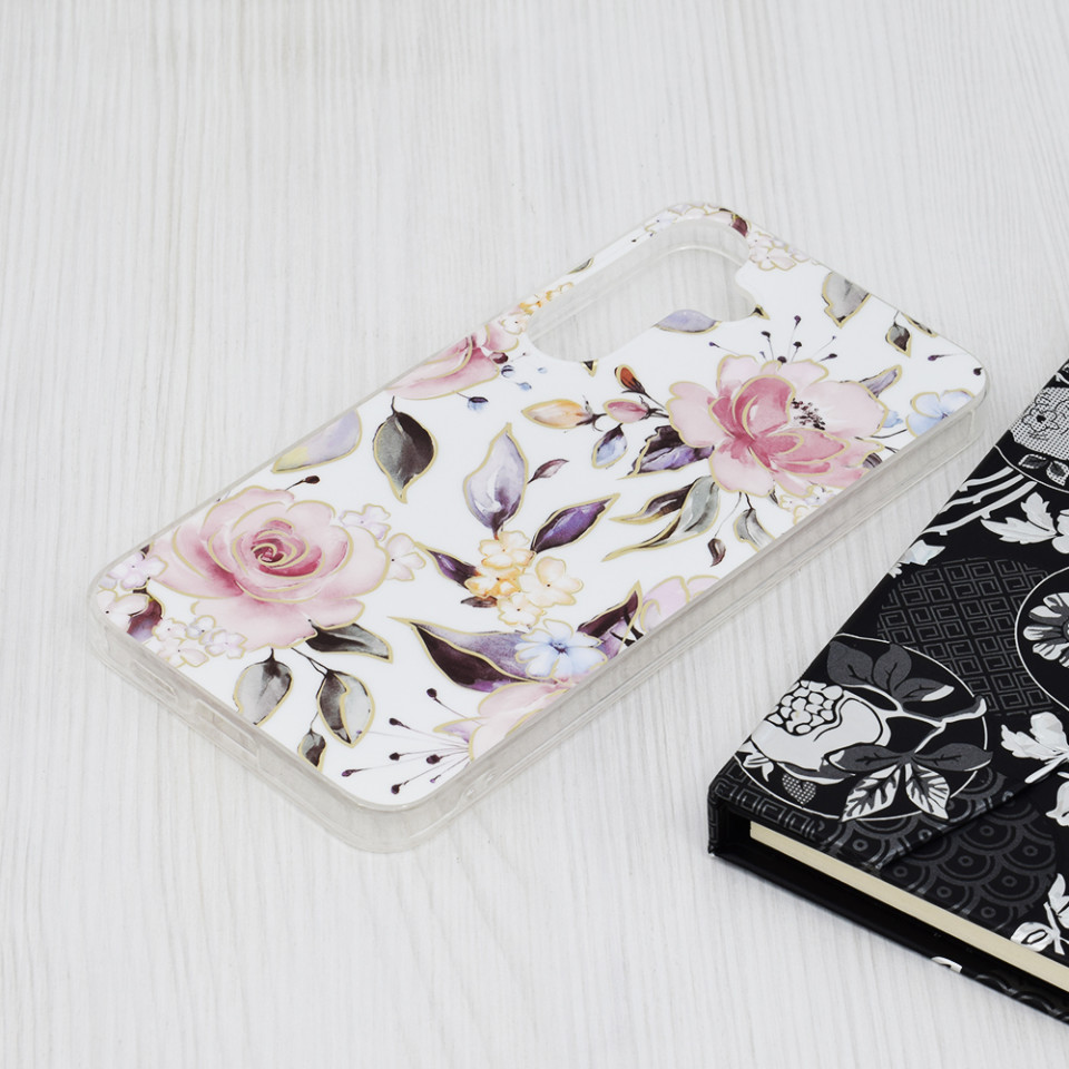 Husa Samsung Galaxy S24 Plus din silicon, Techsuit Marble - Alb - 2 | YEO