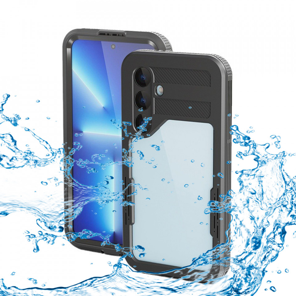 Husa Samsung Galaxy S24 rezistenta la apa, Waterproof IP68, ShellBox - Negru