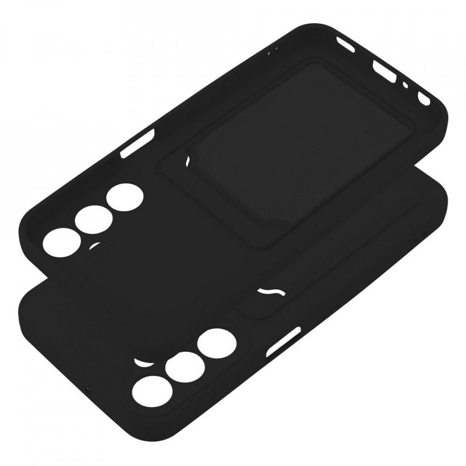 Husa Samsung Glaxy A25 5G din silicon suport card, Skyddar Cards - Negru - 1 | YEO