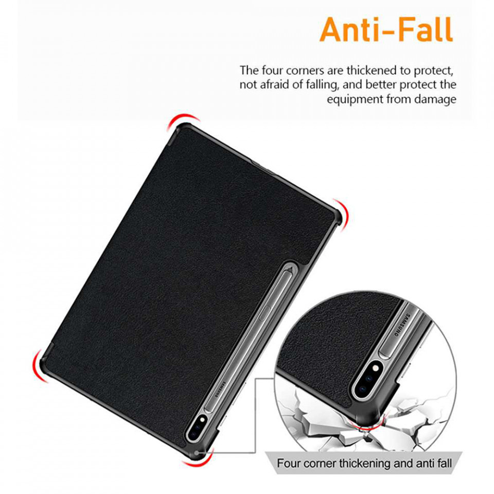 Husa Samsung Tab S7 Plus / Tab S8 Plus / Tab S7 FE, Techsuit FoldPro - Negru - 2 | YEO