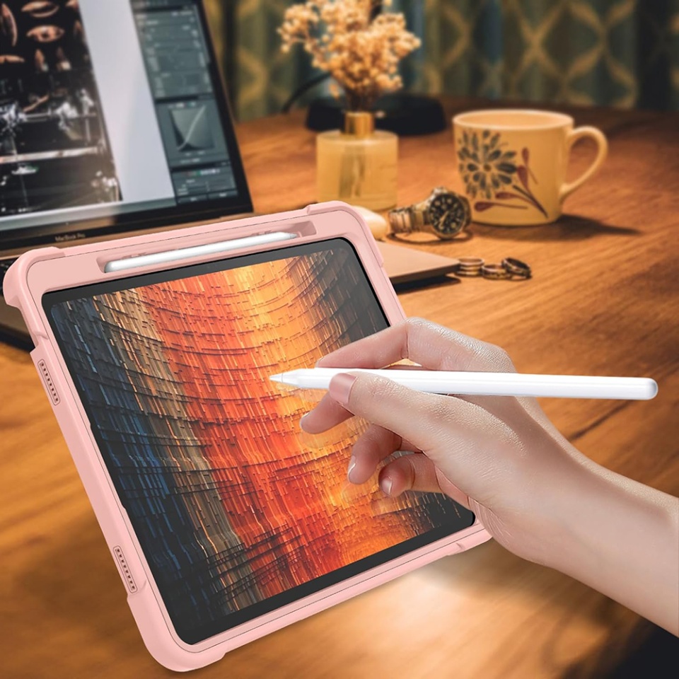 Husa tableta iPad Air 11 (2024), Ideala pentru Utilizare Zilnica, Antisoc si Anti-zgarieturi, SKDR TabArmor - Negru - 3 | YEO