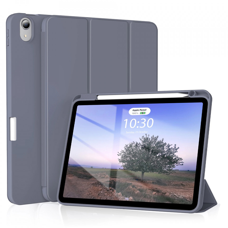 Husa tableta pentru iPad Air 4 (2020) / Air 5 (2022) cu suport 2 Unghiuri și functie Sleep/Wake, SKDR OfficeMate - Mov